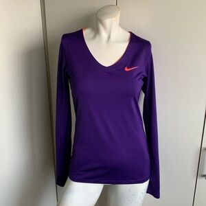 Nike Pro Dri-Fit purple long sleeve shirt